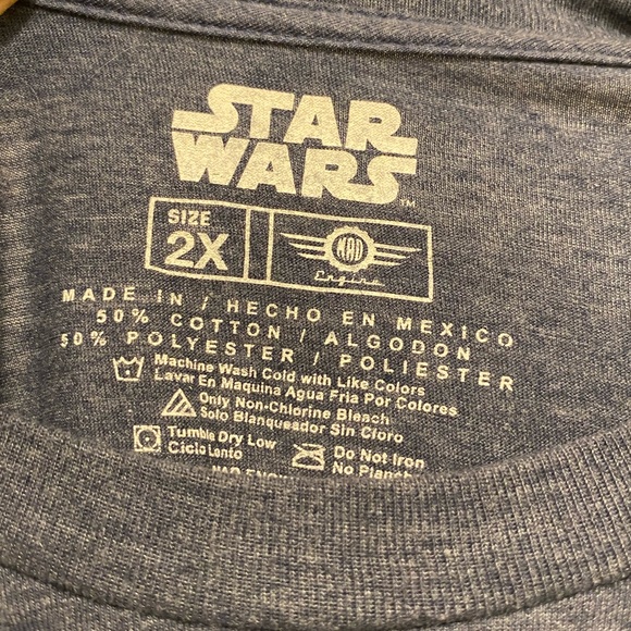 Star Wars Graphic Tee Mens 2XL Tag-less Blue Darth Vader Han Solo Luke Chewbacca - Picture 4 of 4